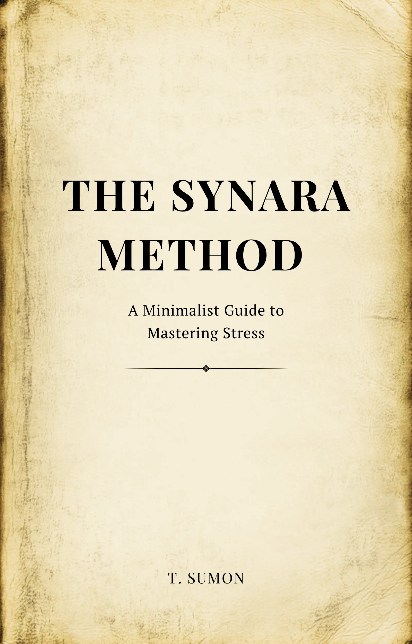 Book cover of The SYNARA Method by T. Sumon - a minimalist guide to mastering stress